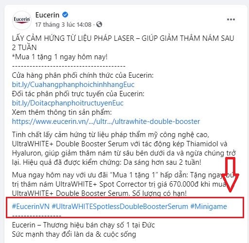 Đừng quên #Hashtag khi SEO content Facebook