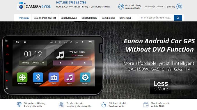 Giao diện Mẫu website bán camera - BH13