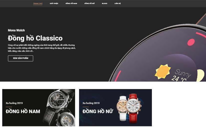 Thiết kế website bán đồng hồ giá rẻ