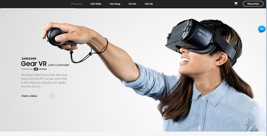 Giao diện mẫu website bán kính VR - BH20