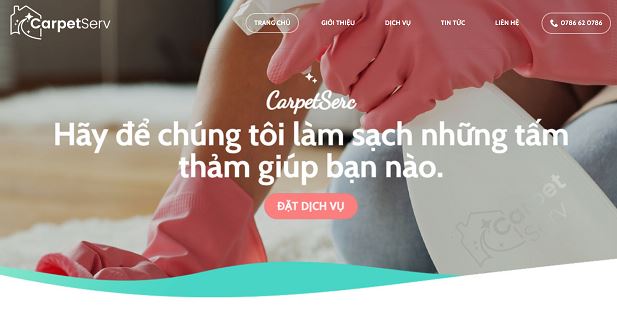 Giao diện Mẫu website dịch vụ vệ sinh nhà cửa - DN04