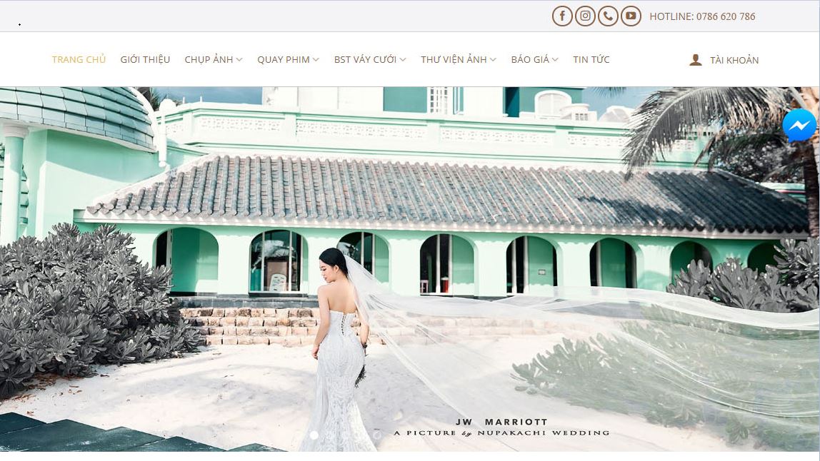 Giao diện Mẫu Website Studio Áo cưới - ST01