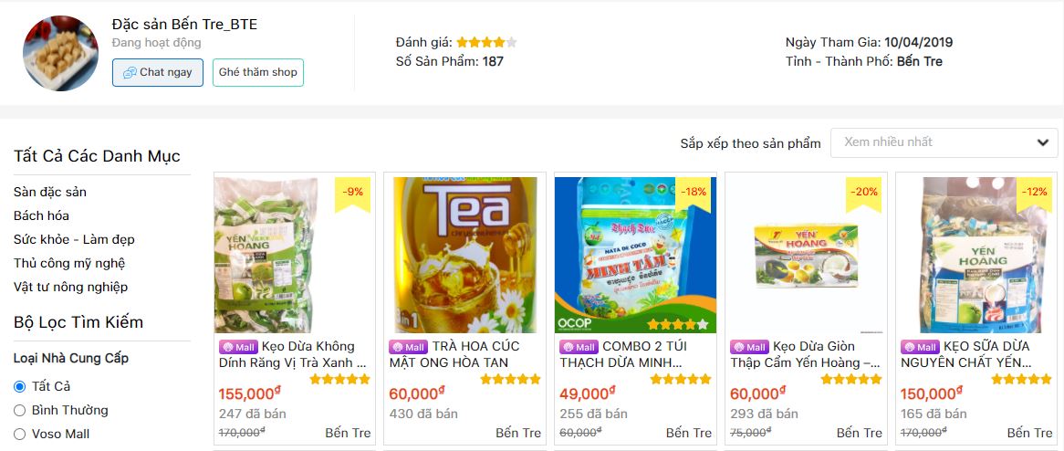 Mẫu website bán tổng hợp giống voso.vn - BH22 11 Giao diện shop bán hàng - Website bán tổng hợp giống voso.vn
