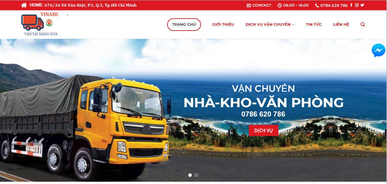 Mẫu website dịch vụ chuyển nhà giống ThanhHungSG - DN03
