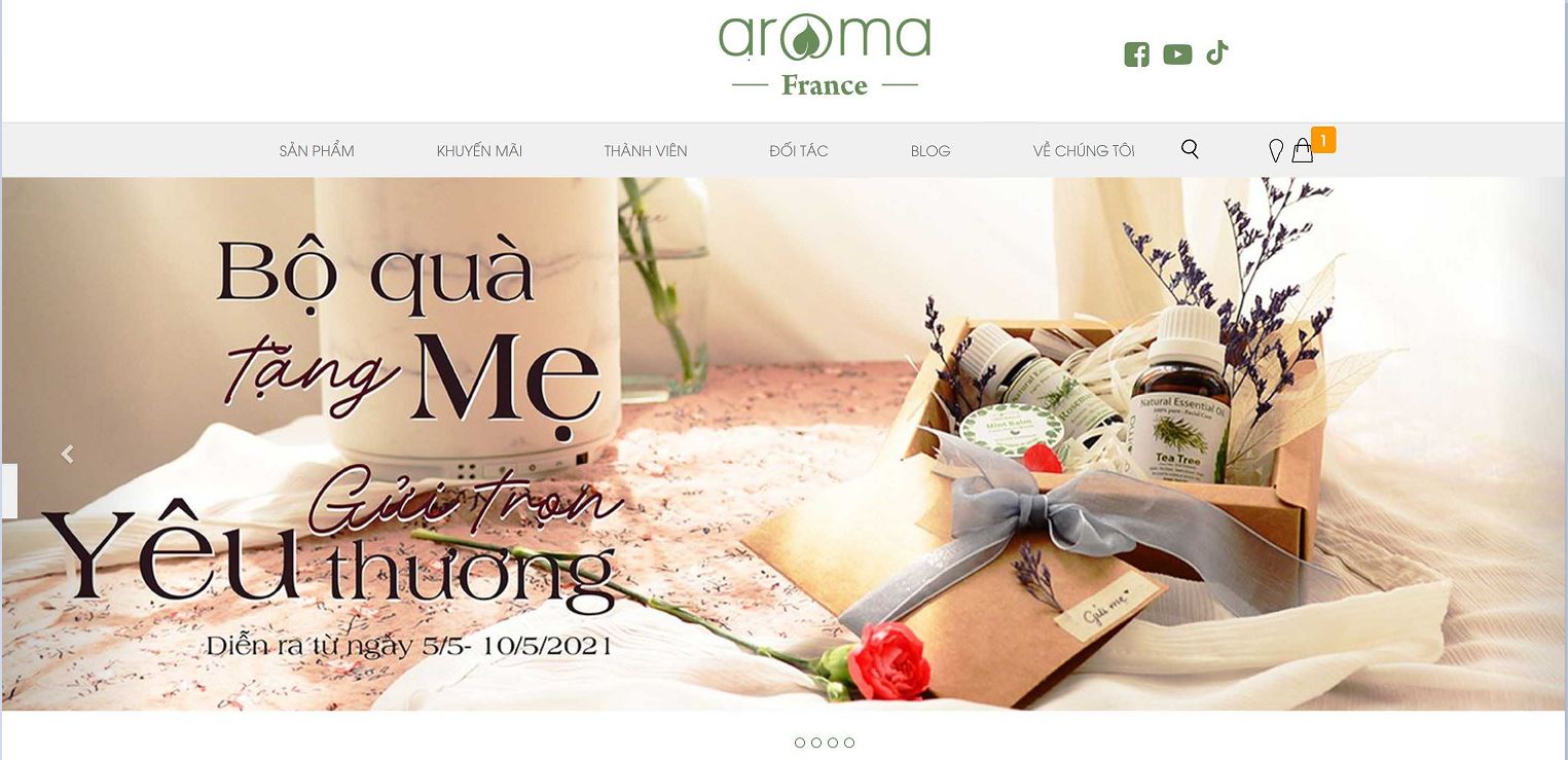 Giao diện mẫu website bán tinh dầu sả - BH30