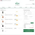 Giao diện mẫu website bán tinh dầu sả - BH31 - Trang đặt hàng