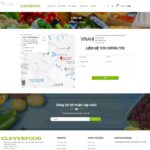 Mẫu website bán thực phẩm sạch giống Clevefood - BH33 14 Mẫu website bán thực phẩm sạch giống Clevefood - BH33 - Liên hệ