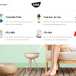 Giao diện mẫu website bán sản phẩm tinh dầu sả