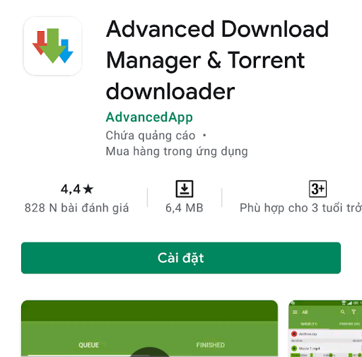 Advanced Download Manager để tải video từ web về điện thoại Android